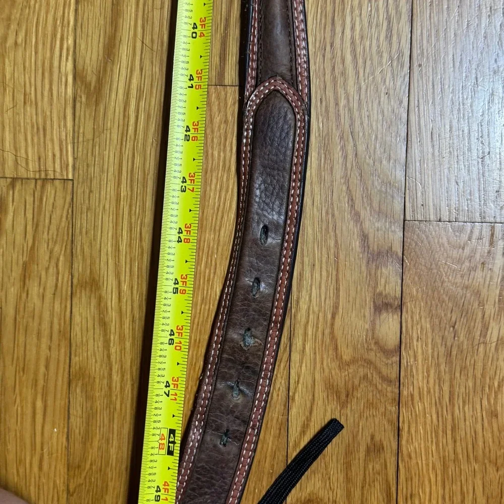 Ariat Men's Size 46 Brown Genuine Leather Belt Western Cowboy‎ FLAWS Workwear